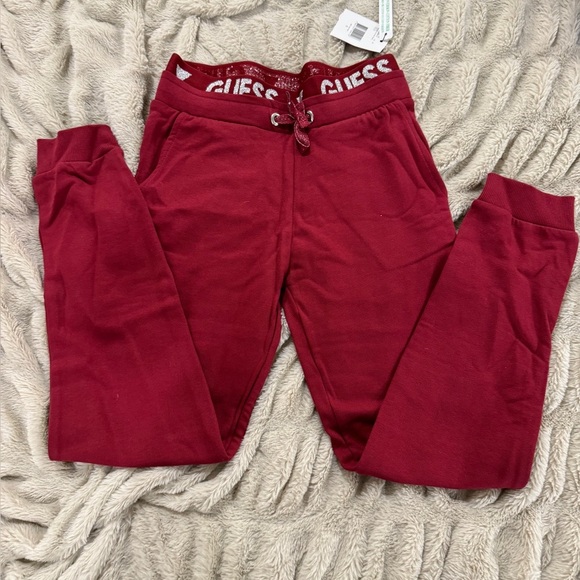 Guess Other - GUESS Girls Burgundy Jogger Pants - Size 8 (NWT)